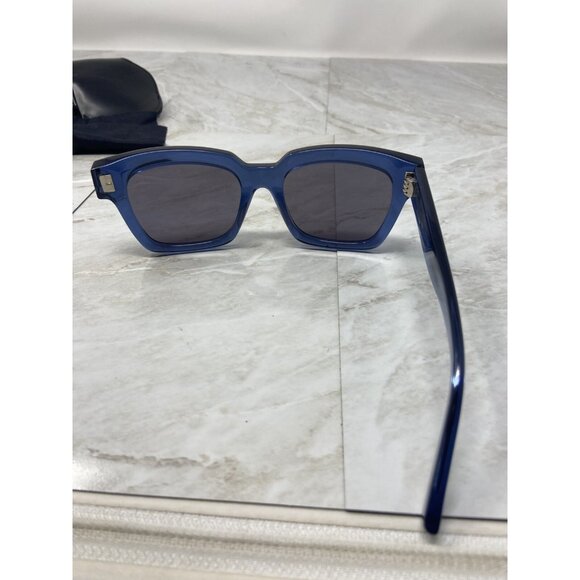 SAINT LAURENT BOLD 1 001 Sunglasses Blue One Temple Arm Is Missing